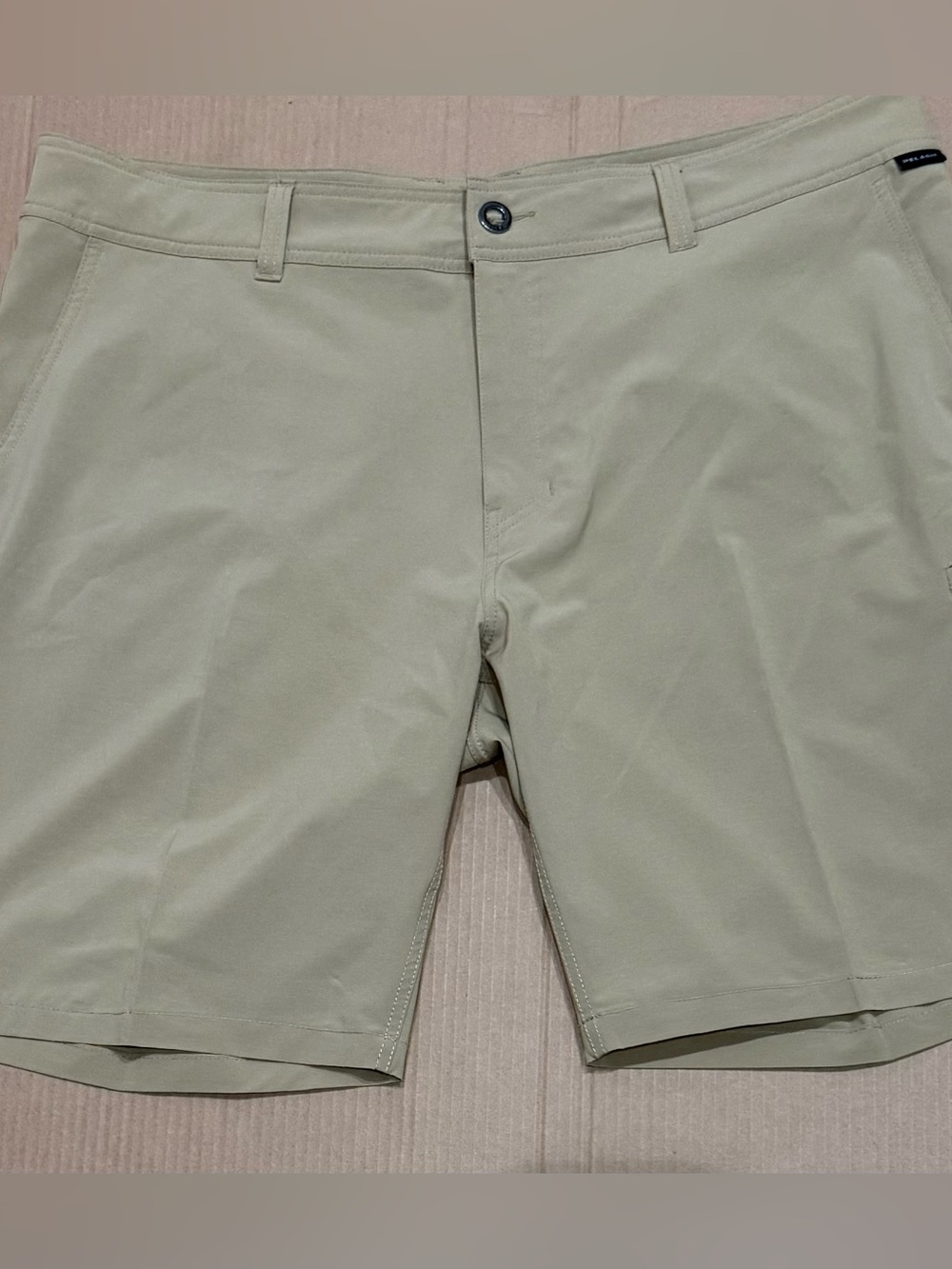 Pelagic Men's Light Tan Flat Front Shorts